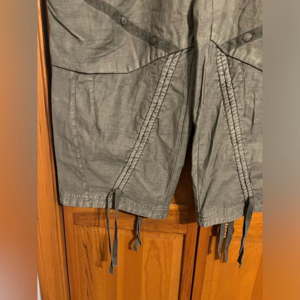 🔥Free People Everglades Utility Barrel Cinch Pants In Mulled Basil We The Free - Picture 8 of 15